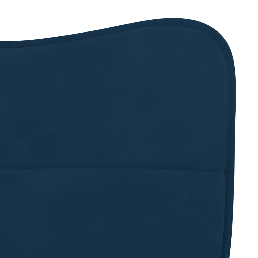 Eetkamerstoelen 2 st fluweel blauw