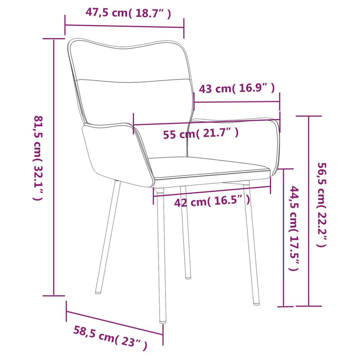 Eetkamerstoelen 2 st fluweel blauw