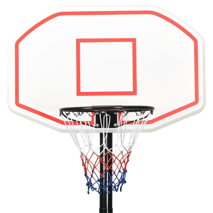 Basketbalstandaard 258-363 cm polyetheen wit