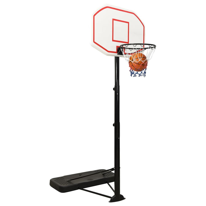 Basketbalstandaard 258-363 cm polyetheen wit