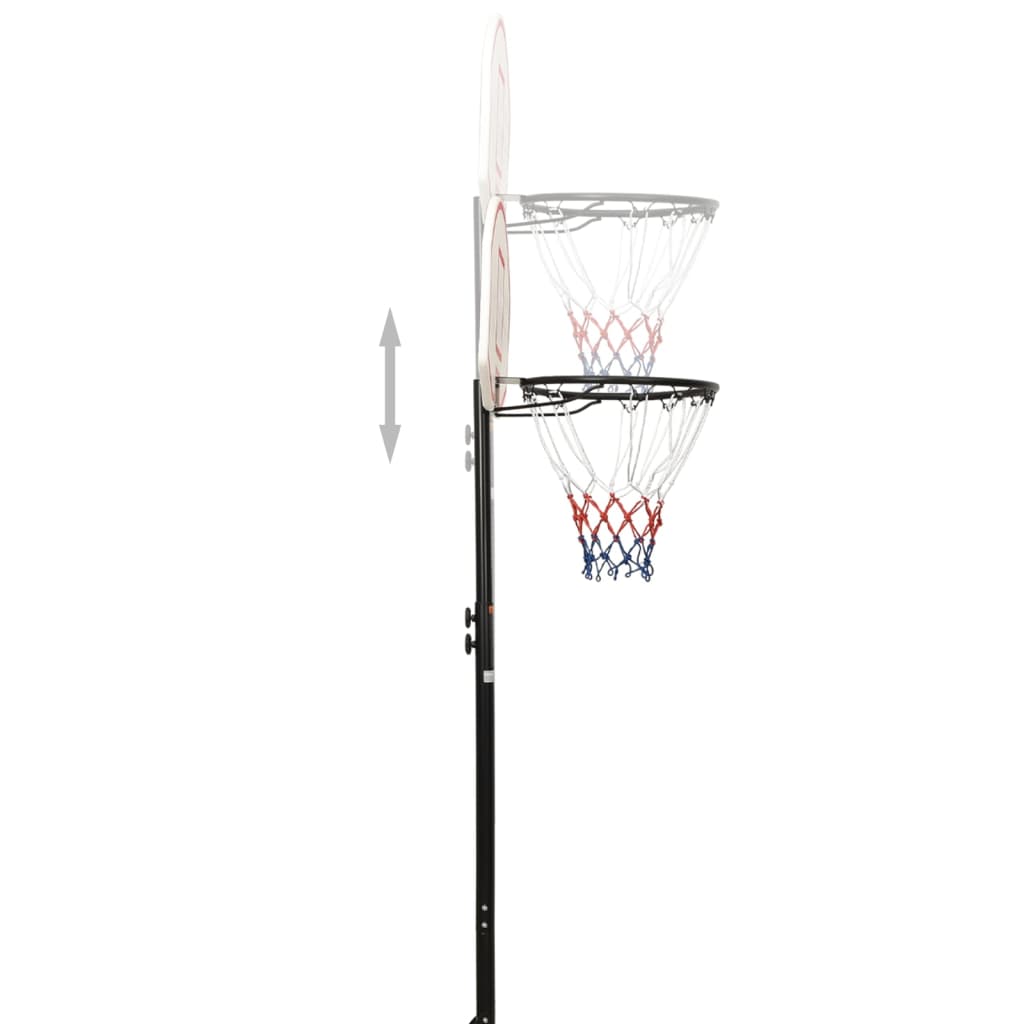 Basketbalstandaard 216-250 cm polyetheen wit