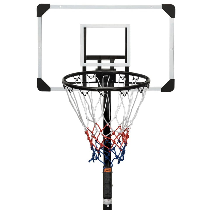 Basketbalstandaard 216-250 cm polycarbonaat transparant