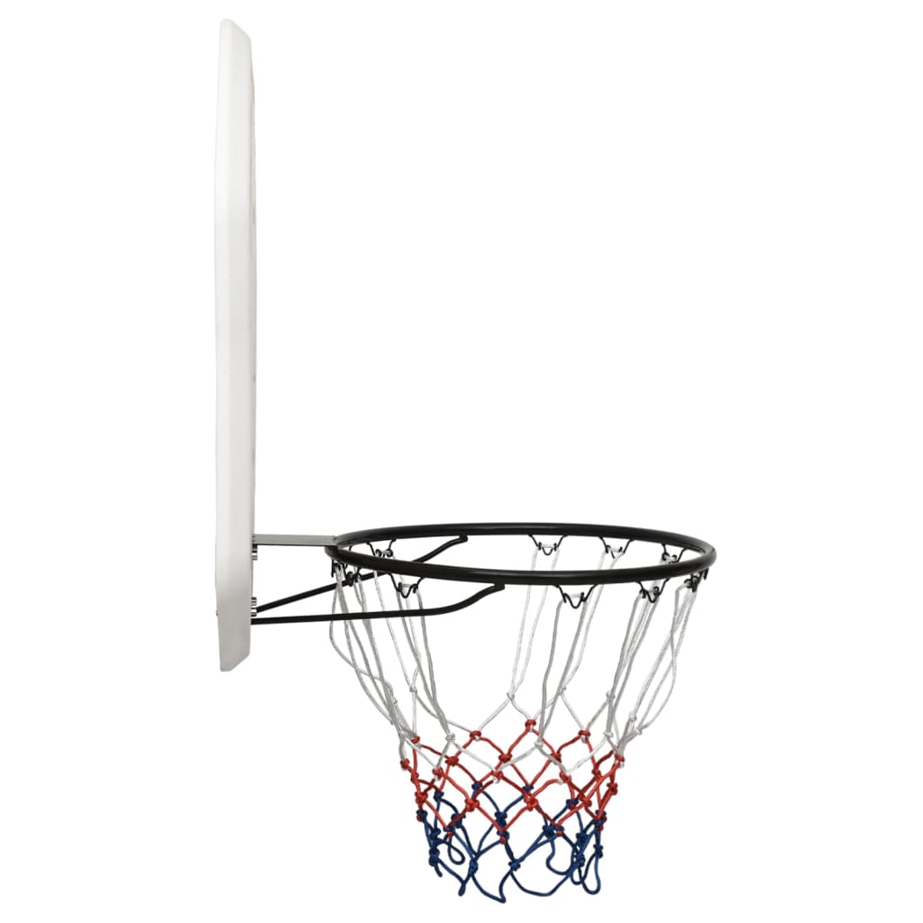 Basketbalbord 109x71x3 cm polyetheen wit