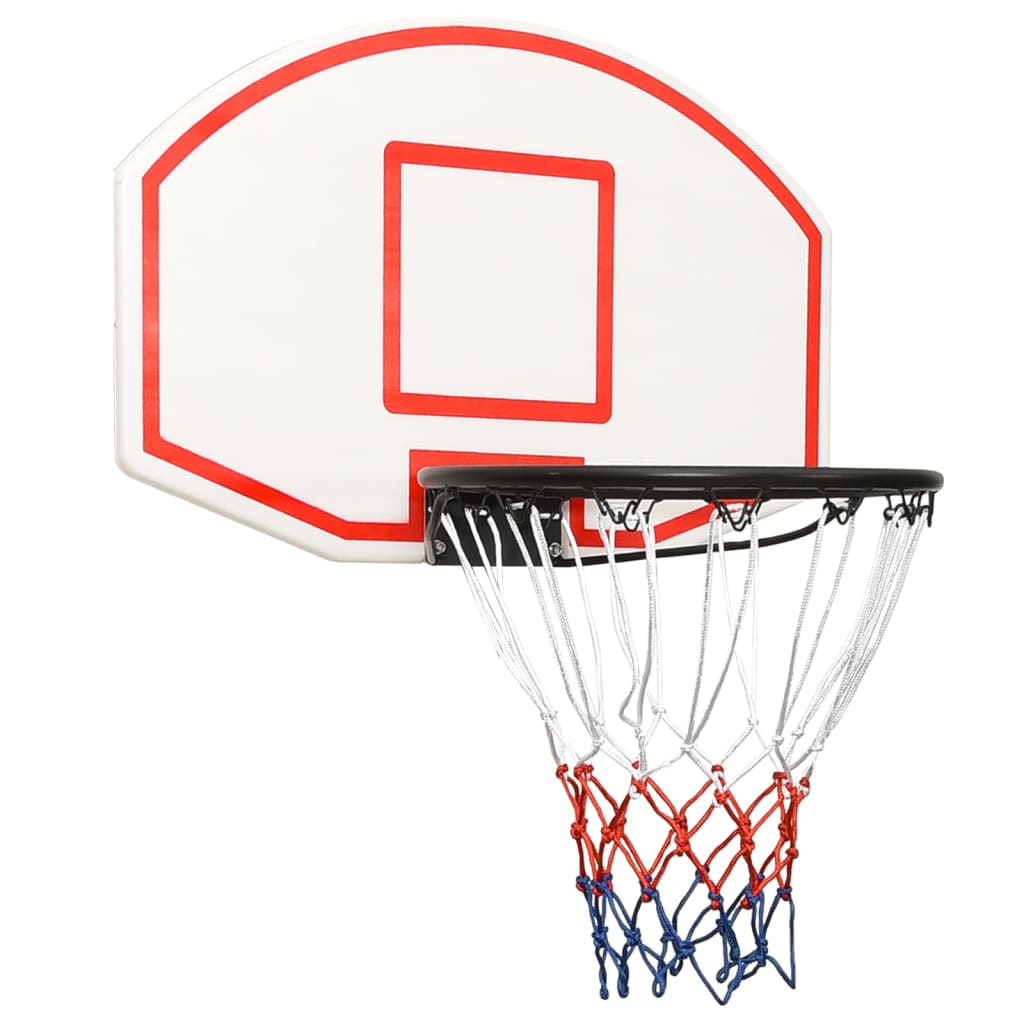 Basketbalbord 71x45x2 cm polyetheen wit