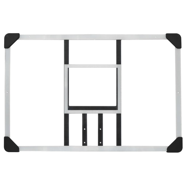 Basketbalbord 90x60x2,5 cm polycarbonaat transparant