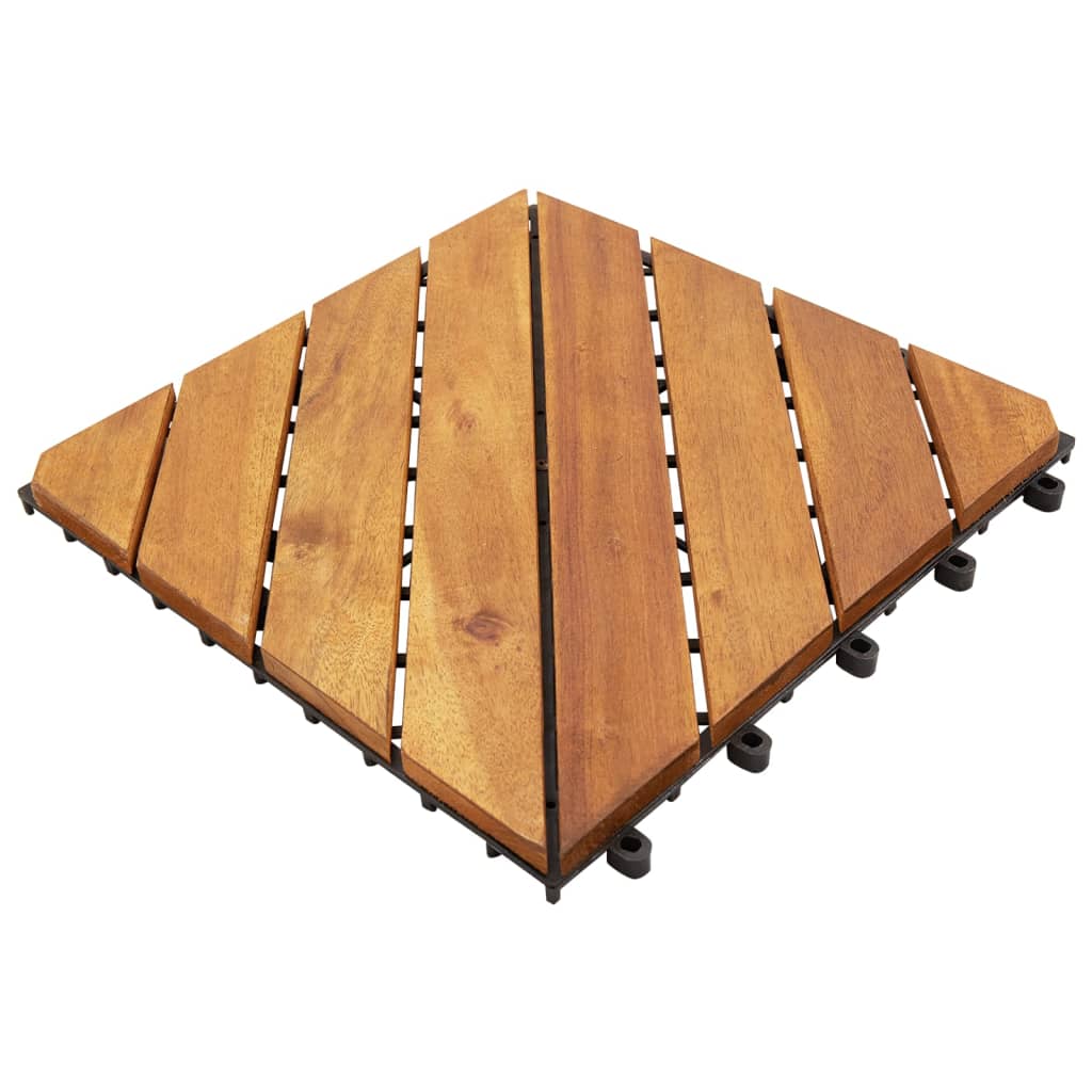 Terrastegels 20 st 30x30 cm massief acaciahout bruin