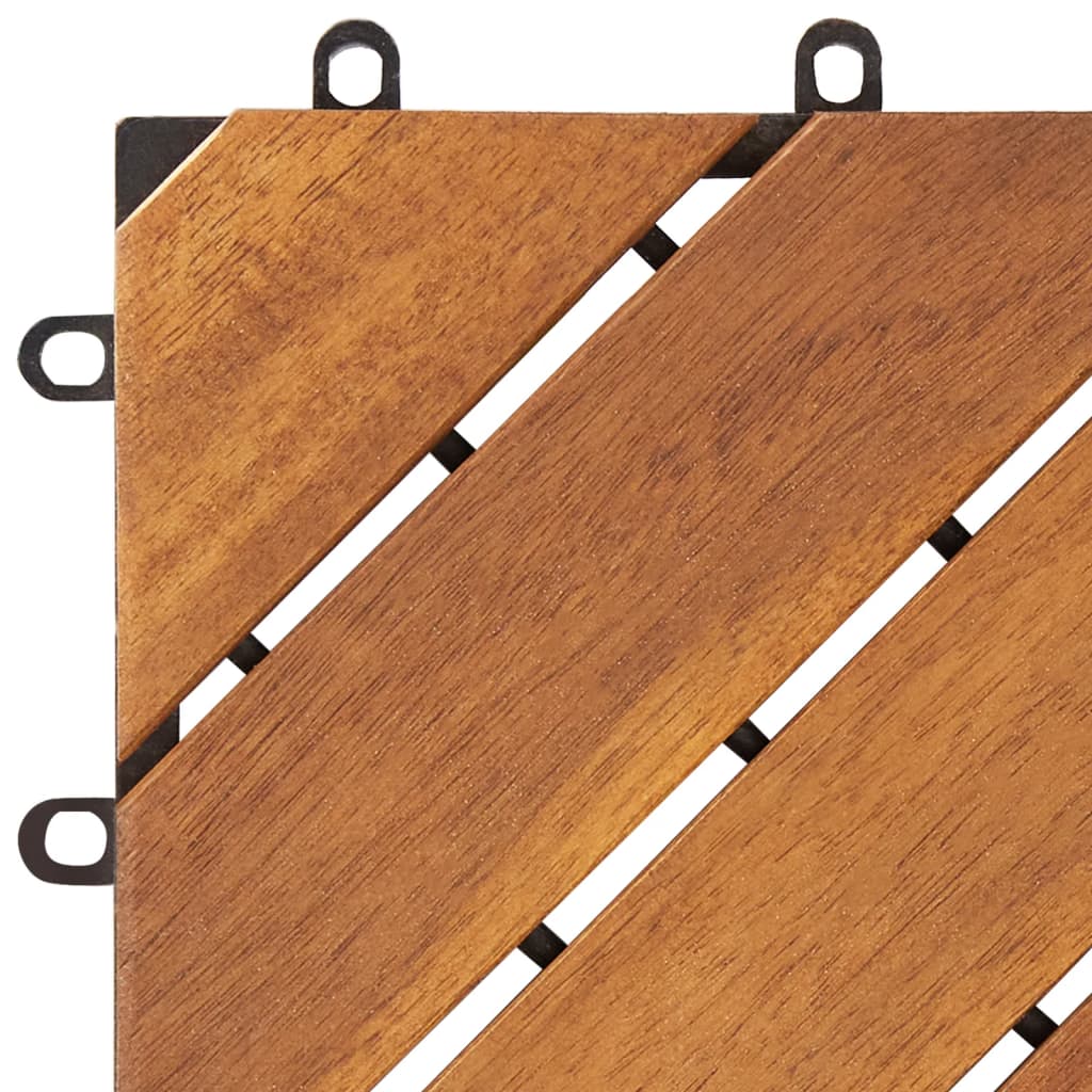 Terrastegels 20 st 30x30 cm massief acaciahout bruin