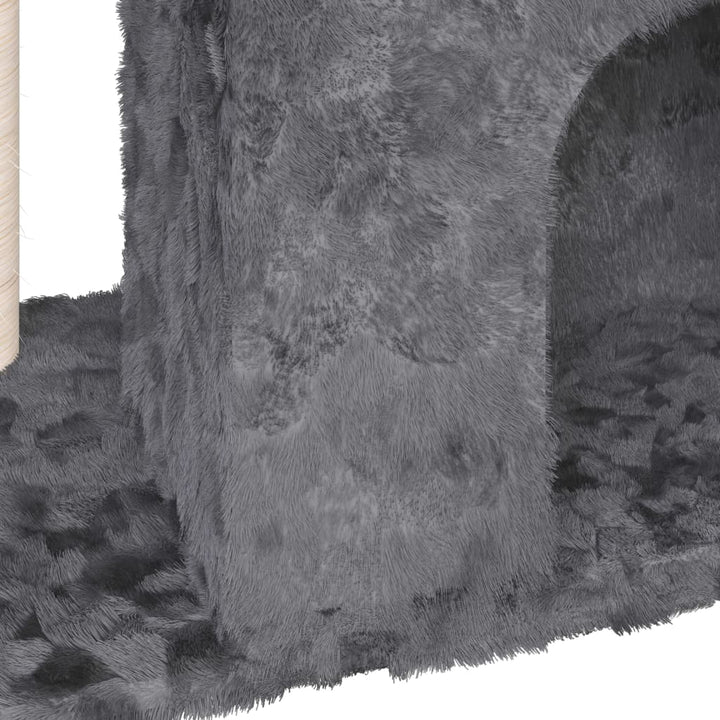 Kattenmeubel met sisal krabpale 51 cm donkergrijs