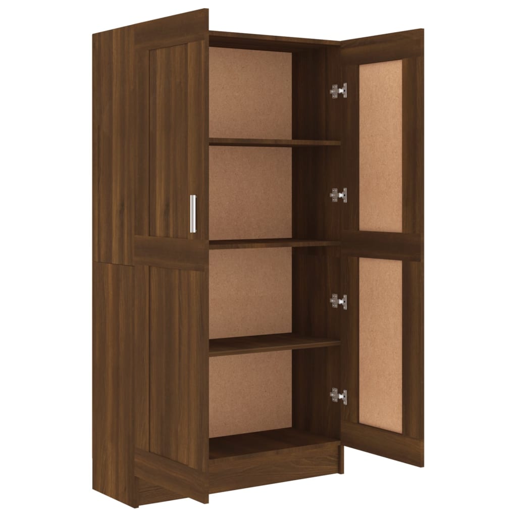 Boekenkast 82,5x30,5x150 cm bewerkt hout bruineikenkleurig