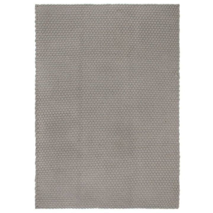 Vloerkleed rechthoekig 80x160 cm katoen grijs