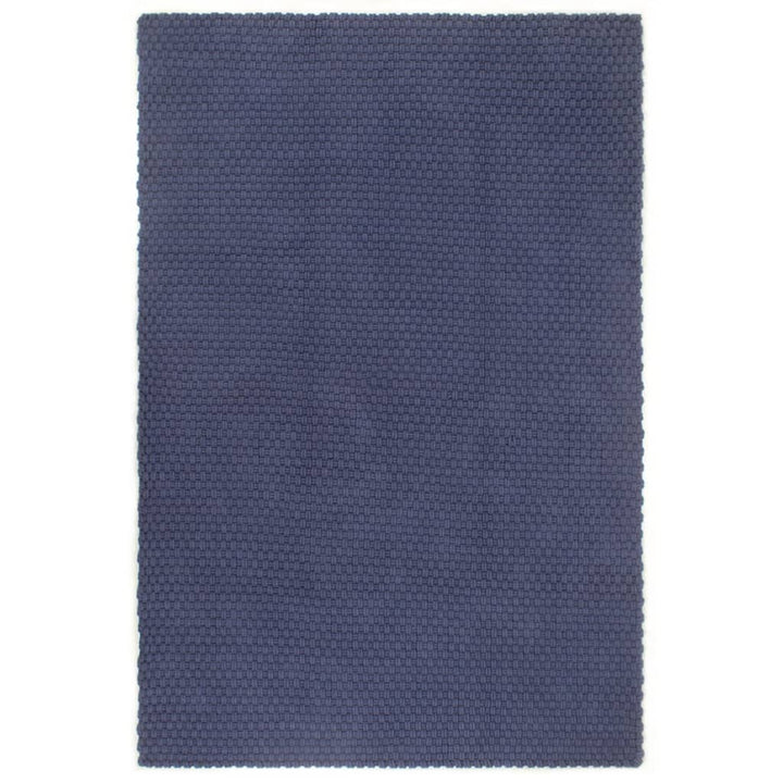 Vloerkleed rechthoekig 160x230 cm katoen marineblauw