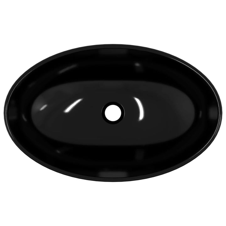 Wasbak 54,5x35x15,5 cm gehard glas zwart