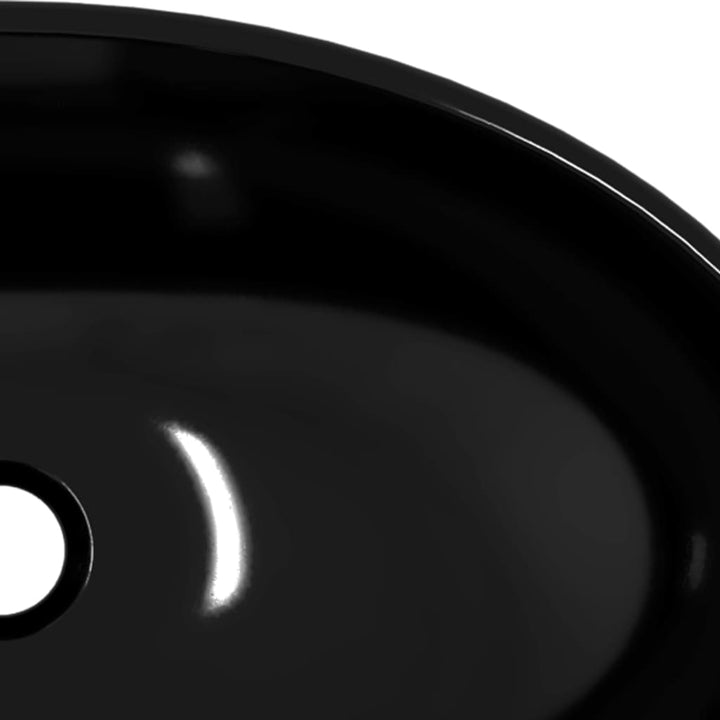 Wasbak 54,5x35x15,5 cm gehard glas zwart