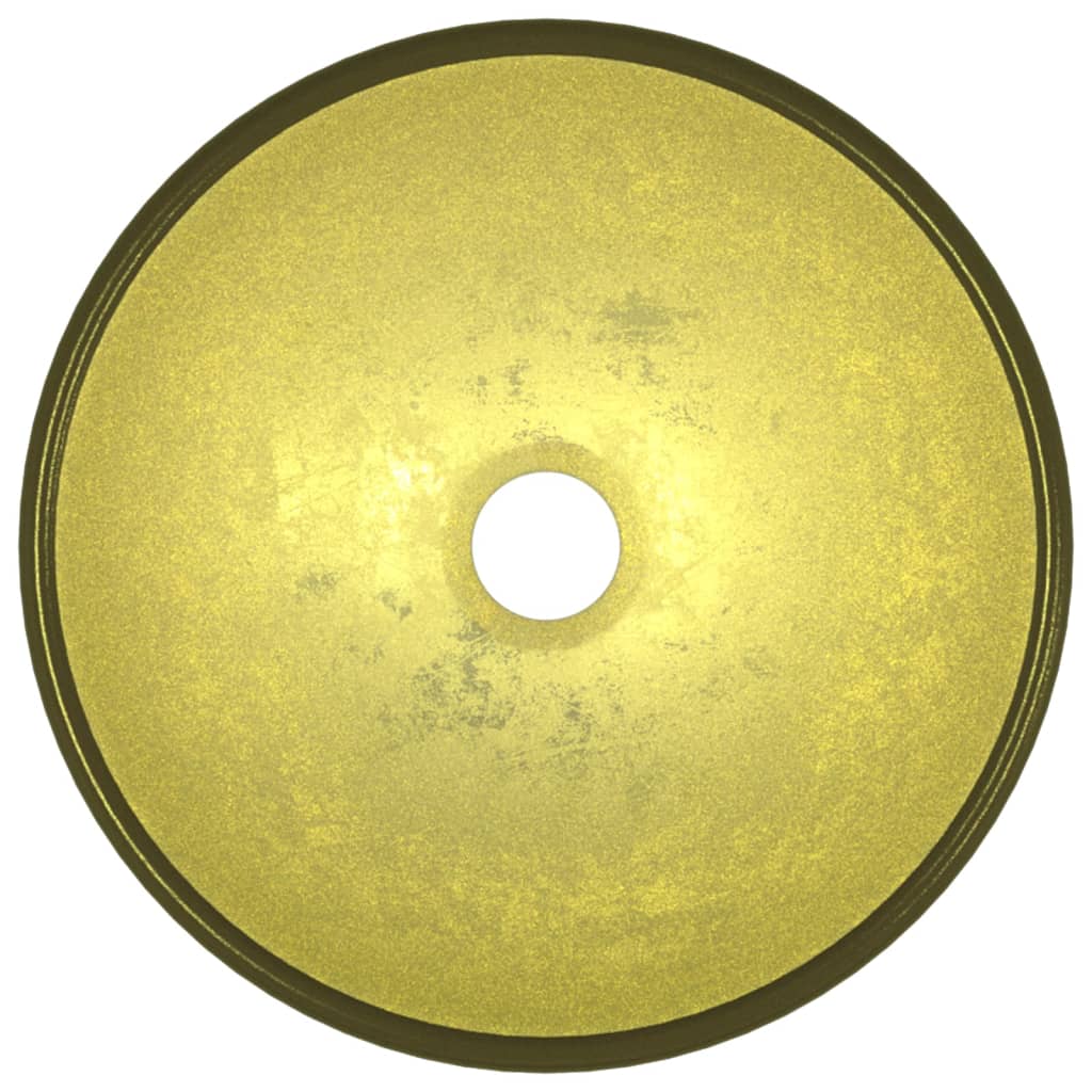 Wasbak 30x12 cm gehard glas goudkleurig