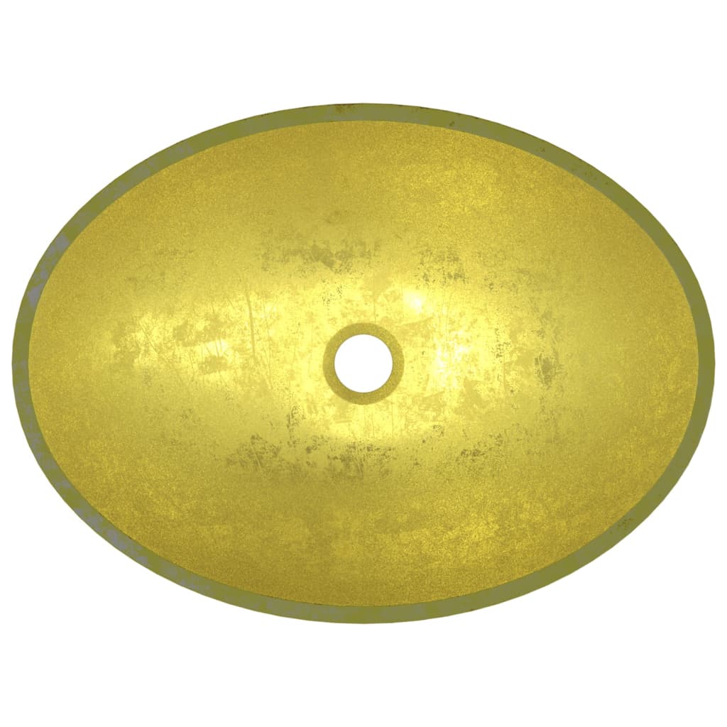 Wasbak 50x37x14 cm glas goudkleurig