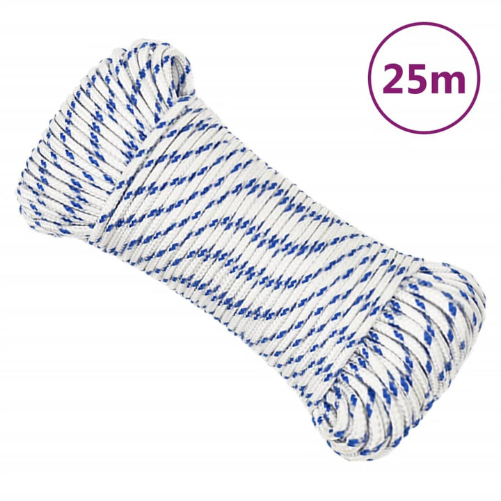 Boot touw 3 mm 25 m polypropyleen wit