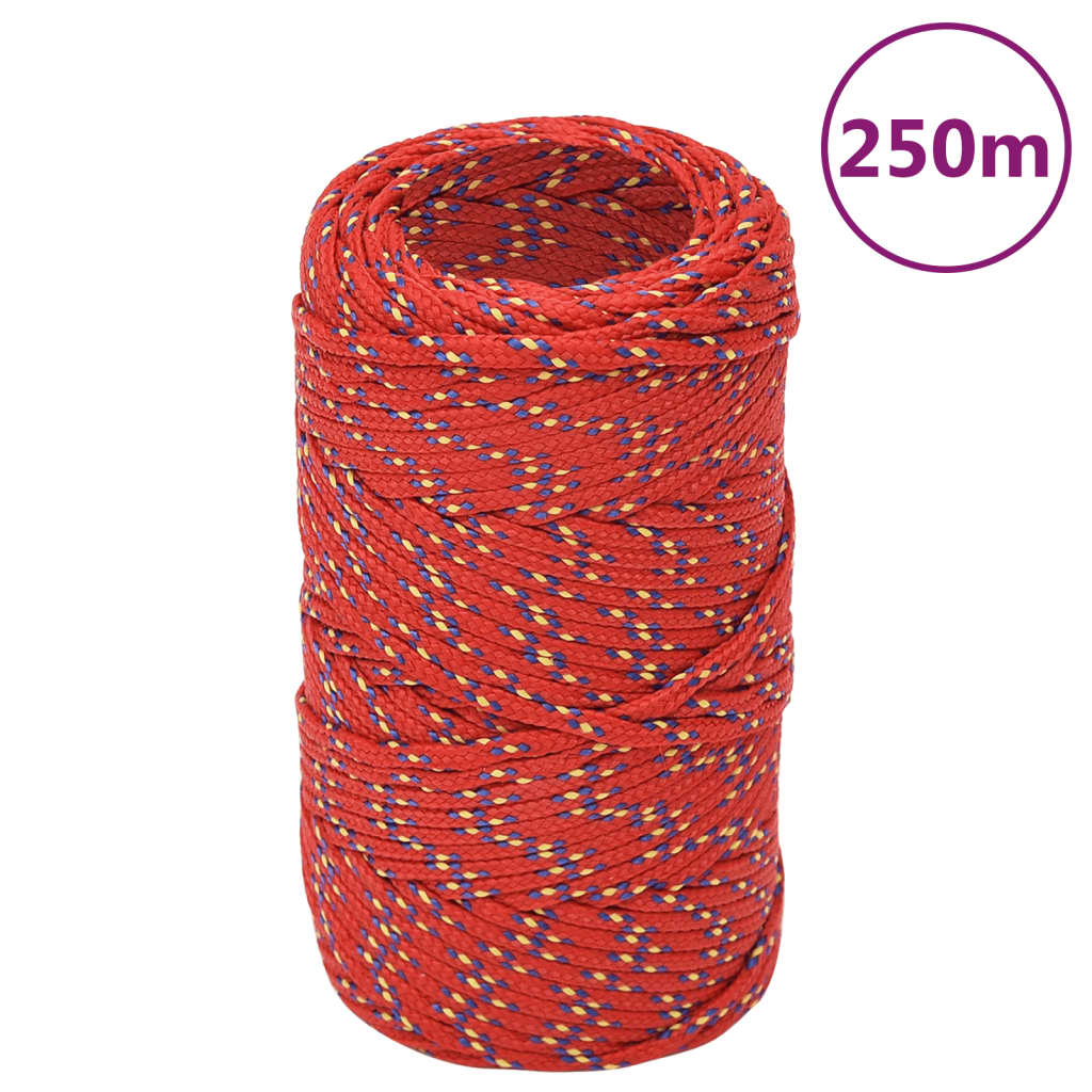 Boottouw 2 mm 250 m polypropyleen rood