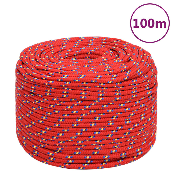 Boottouw 10 mm 100 m polypropyleen rood