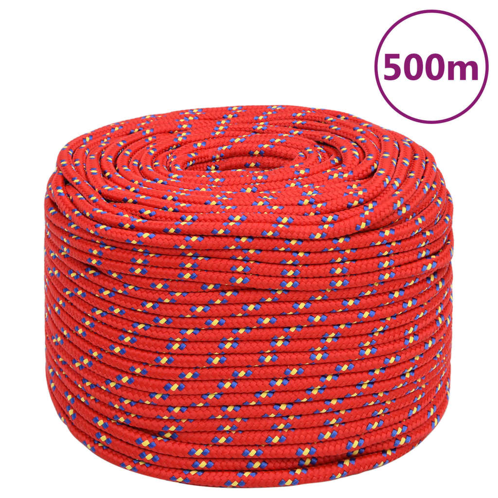Boottouw 10 mm 500 m polypropyleen rood