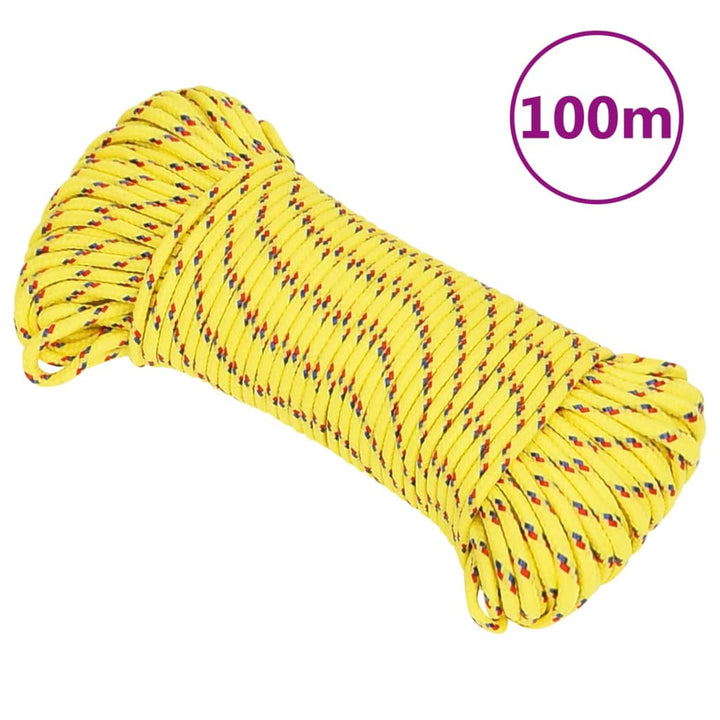 Boot touw 3 mm 100 m polypropyleen geel