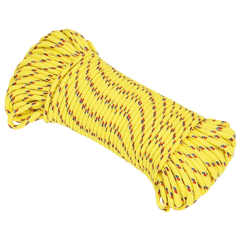 Boot touw 3 mm 100 m polypropyleen geel