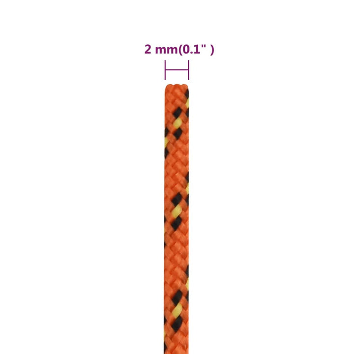 Boottouw 2 mm 25 m polypropyleen oranje