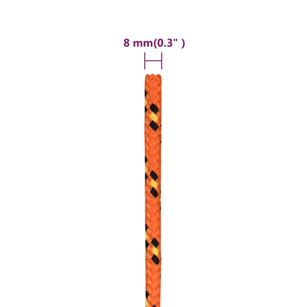 Boottouw 8 mm 250 m polypropyleen oranje
