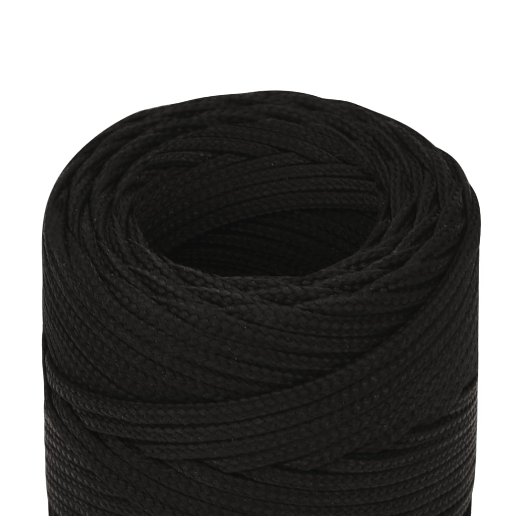 Werktouw 2 mm 500 m polyester zwart