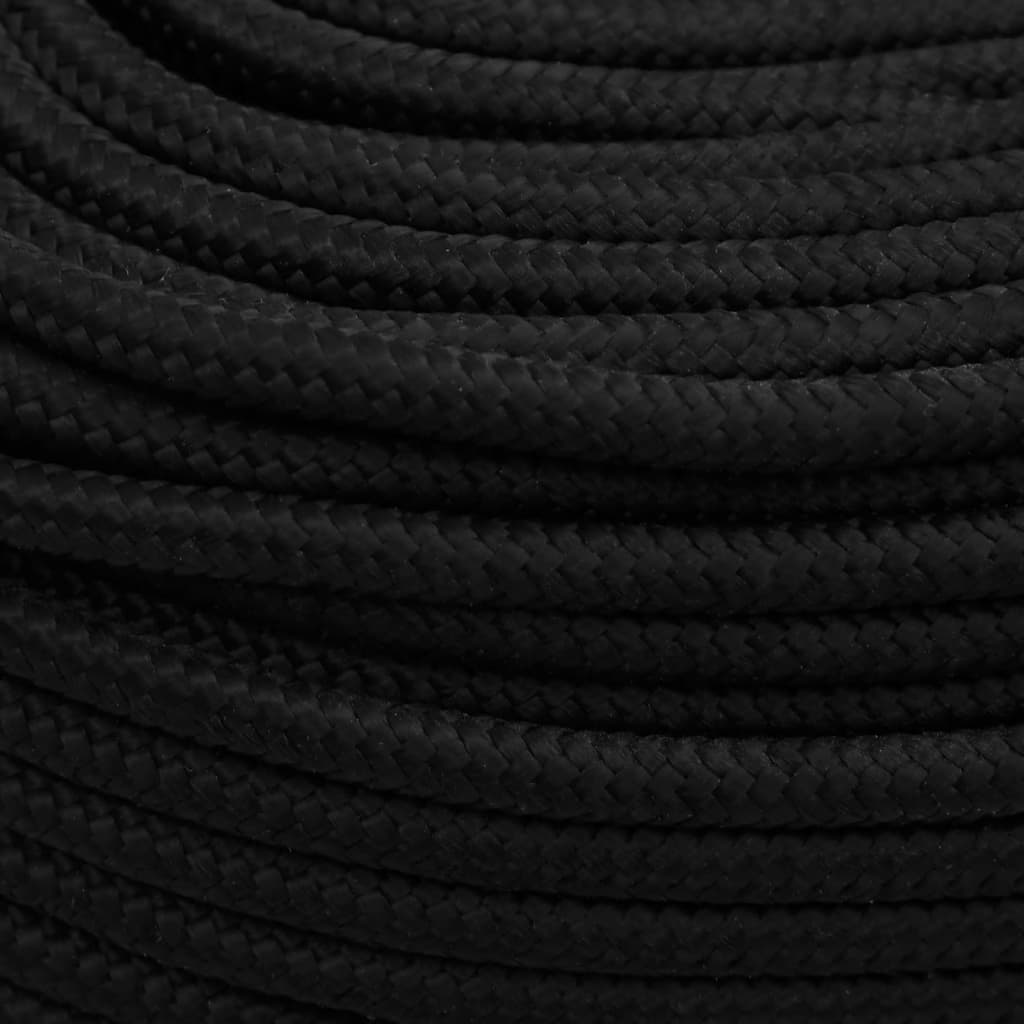 Werktouw 8 mm 100 m polyester zwart
