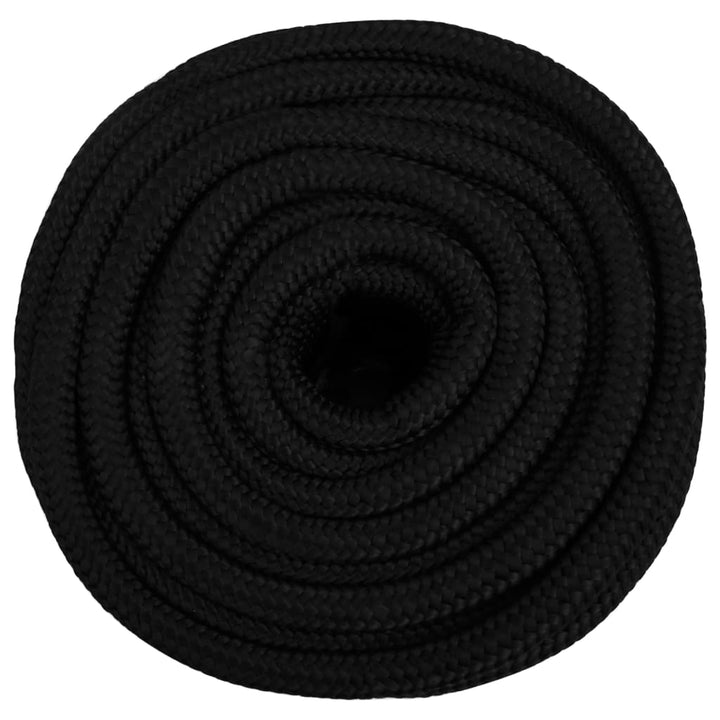 Werktouw 18 mm 100 m polyester zwart
