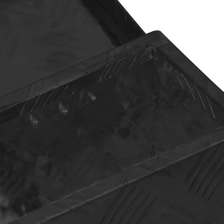 Opbergbox 50x20,5x15 cm aluminium zwart