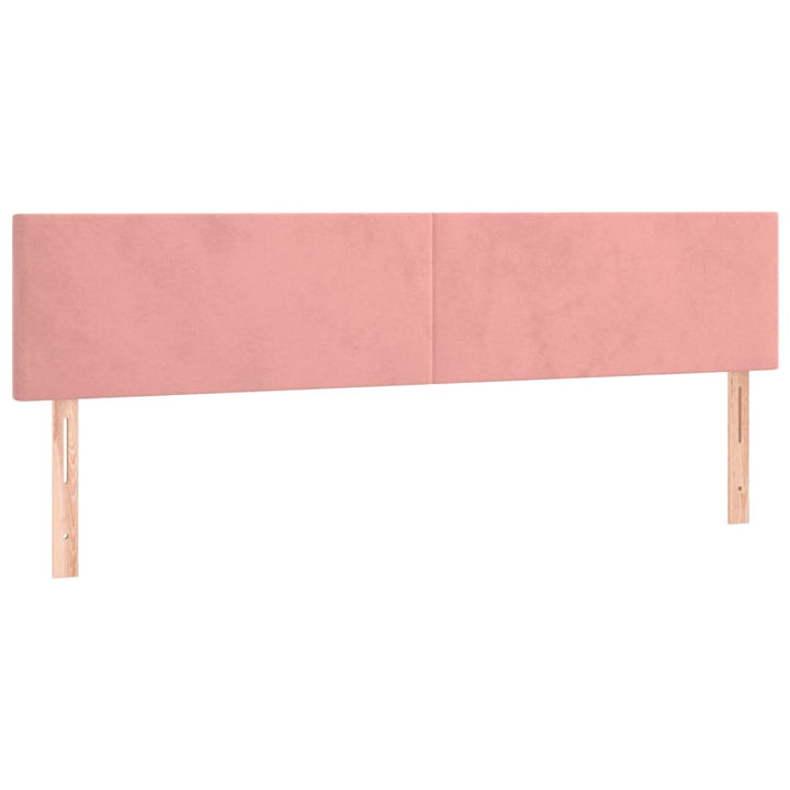 Hoofdborden 2 st 80x5x78/88 cm fluweel roze