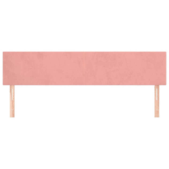 Hoofdborden 2 st 80x5x78/88 cm fluweel roze