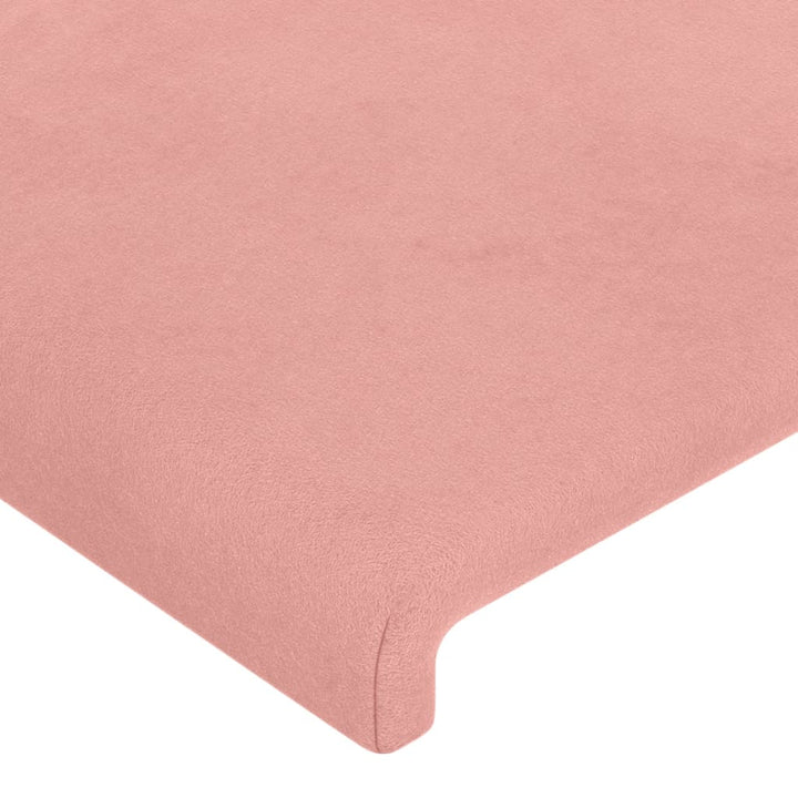 Hoofdborden 2 st 80x5x78/88 cm fluweel roze