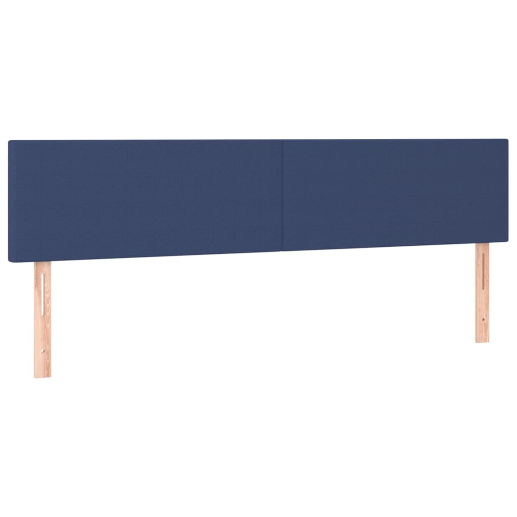 Hoofdborden 2 st 90x5x78/88 cm stof blauw