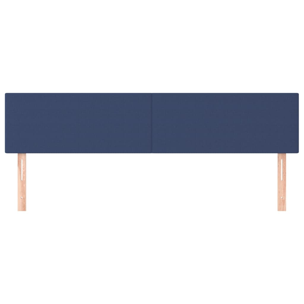 Hoofdborden 2 st 90x5x78/88 cm stof blauw