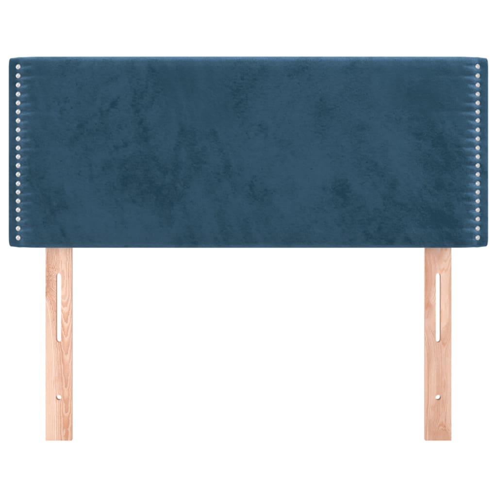 Hoofdbord 90x5x78/88 cm fluweel donkerblauw