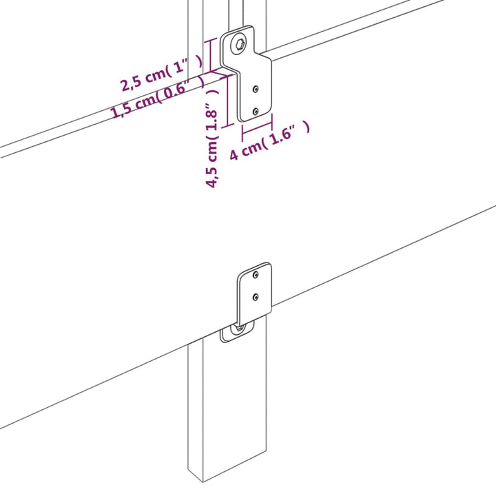 Hoofdbord 100x5x78/88 cm fluweel roze