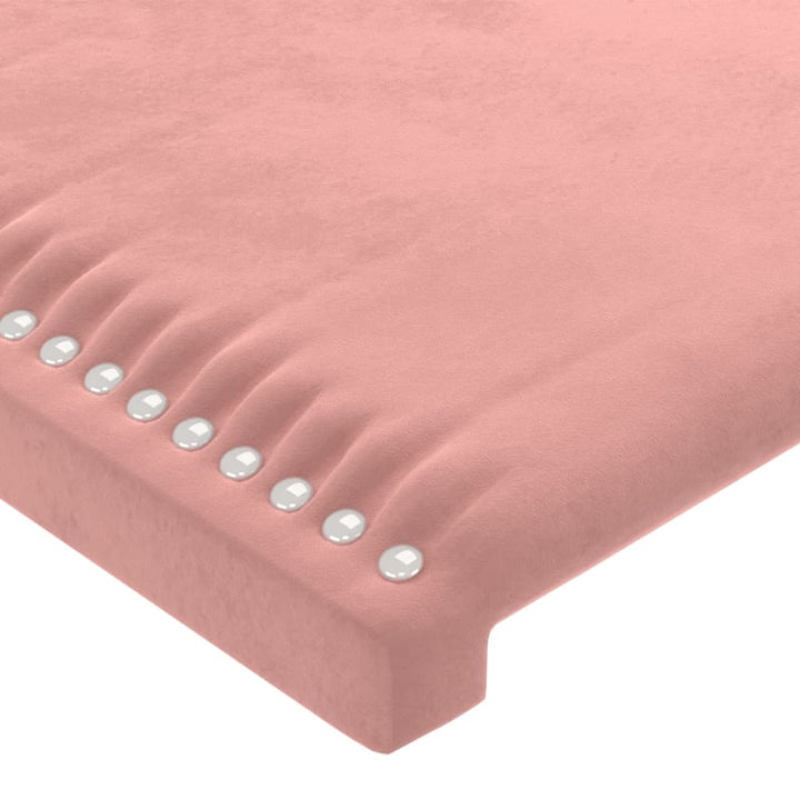 Hoofdborden 2 st 72x5x78/88 cm fluweel roze