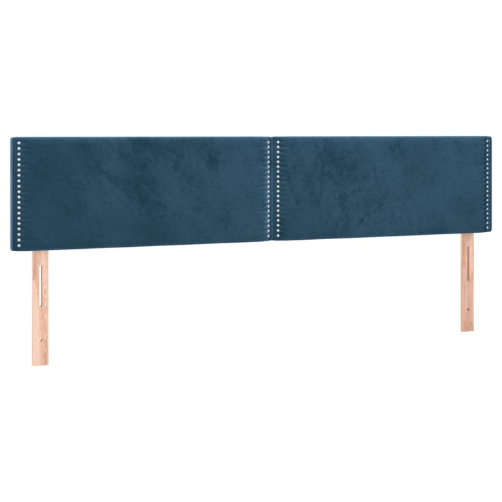 Hoofdborden 2 st 80x5x78/88 cm fluweel donkerblauw