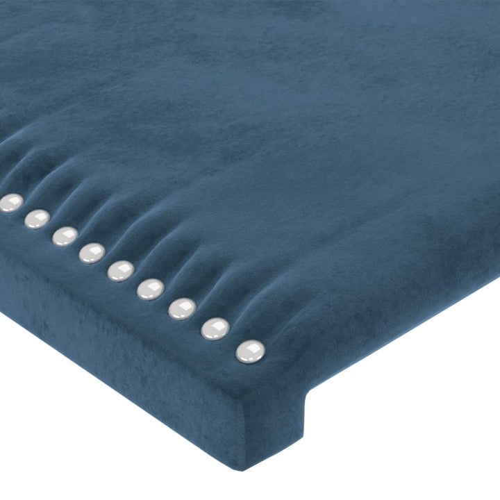 Hoofdborden 2 st 80x5x78/88 cm fluweel donkerblauw