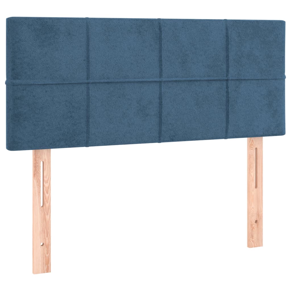 Hoofdbord 100x5x78/88 cm fluweel donkerblauw