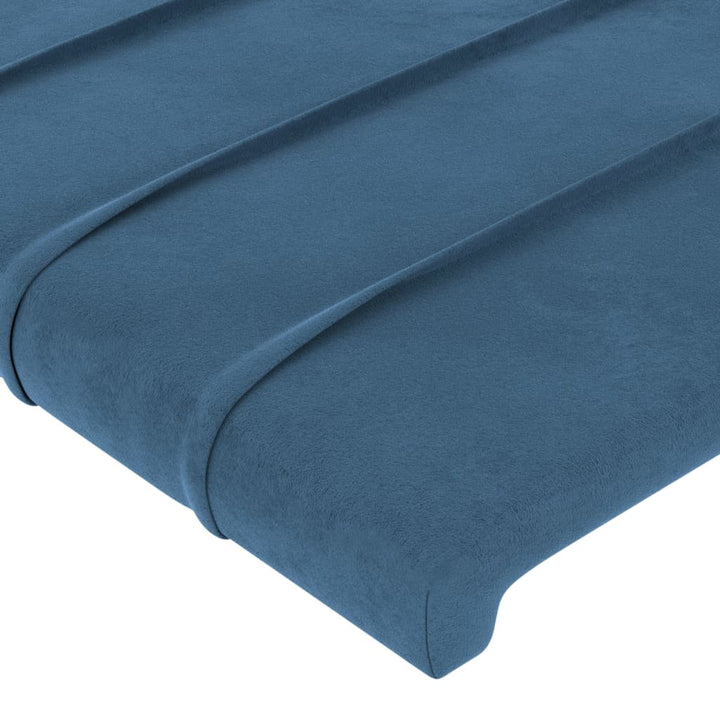 Hoofdborden 2 st 72x5x78/88 cm fluweel donkerblauw