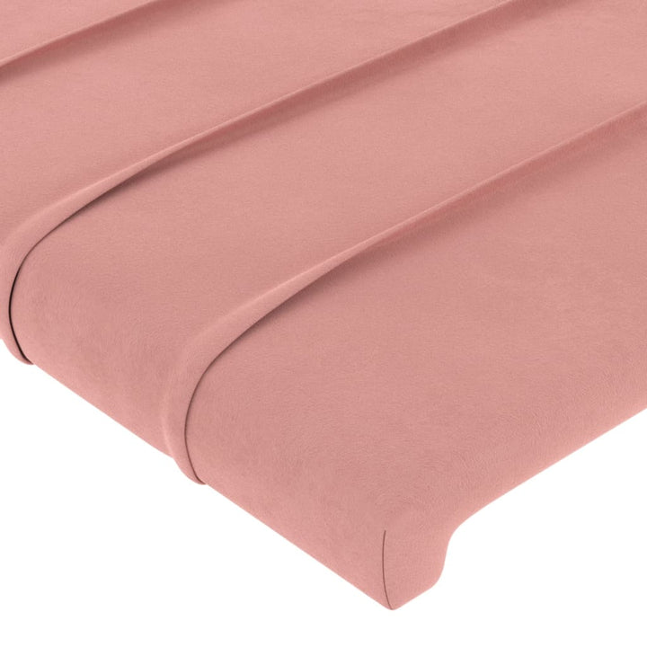 Hoofdborden 2 st 72x5x78/88 cm fluweel roze