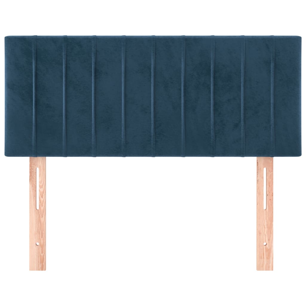 Hoofdbord 80x5x78/88 cm fluweel donkerblauw