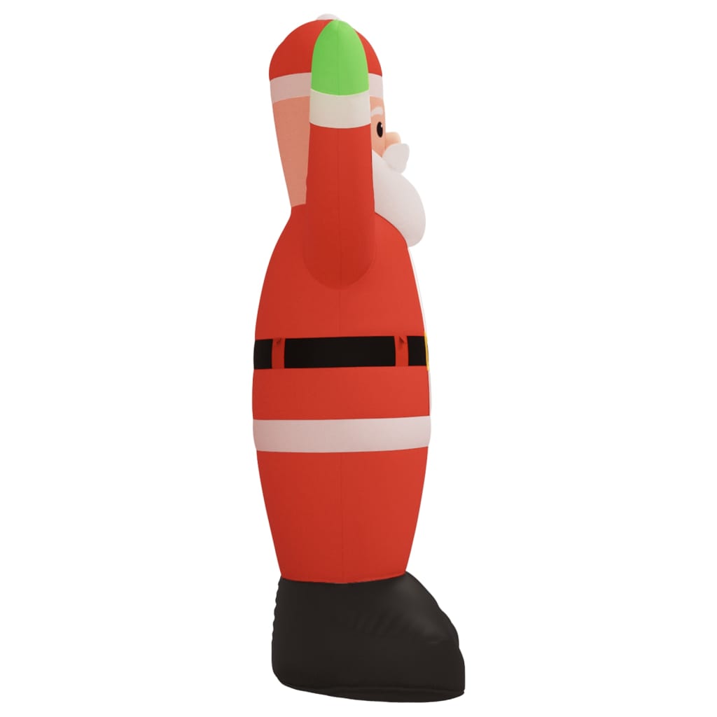 Kerstman met LED-verlichting opblaasbaar 370 cm