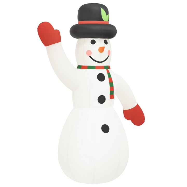 Sneeuwpop met LED's opblaasbaar 455 cm