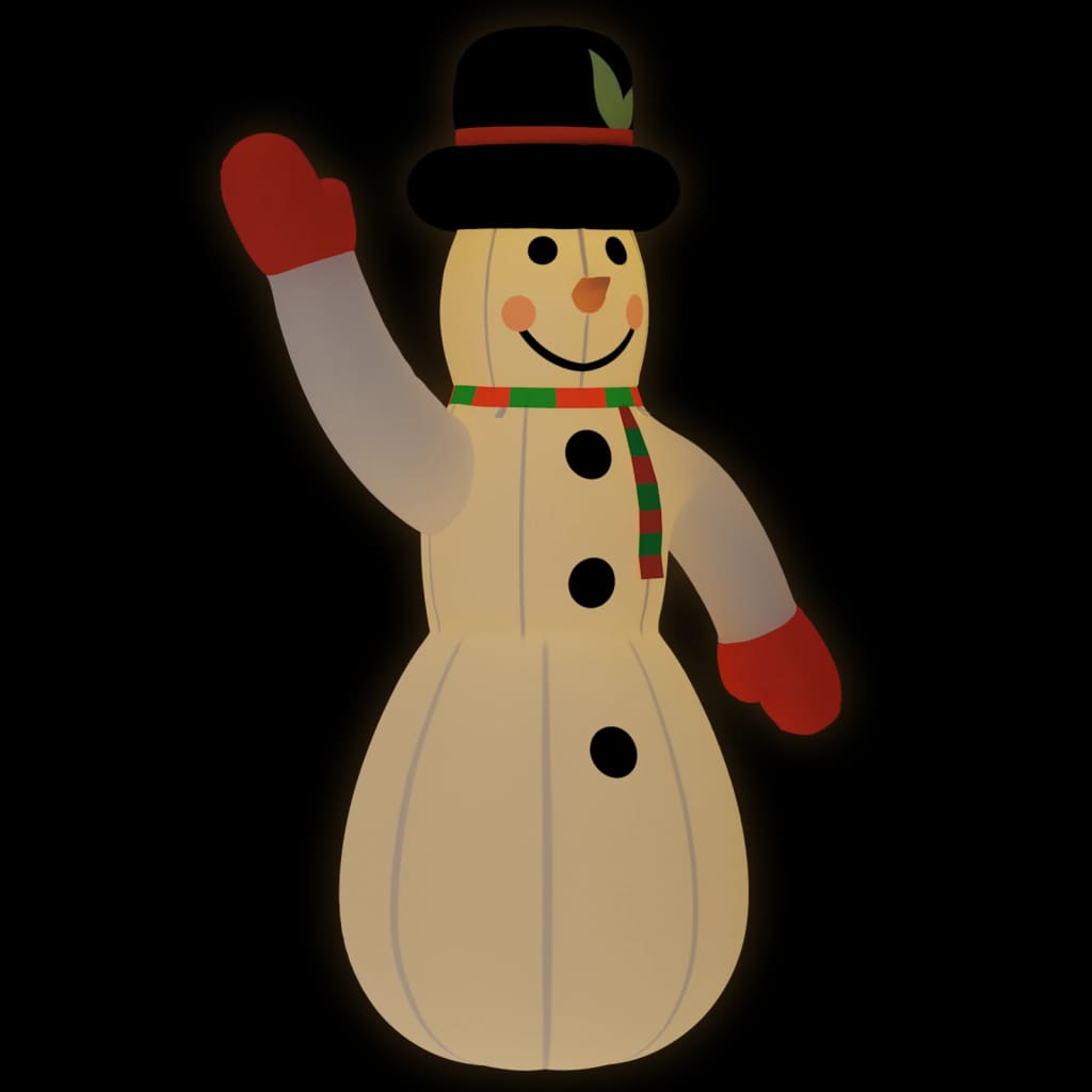 Sneeuwpop opblaasbaar met LED's 1000 cm