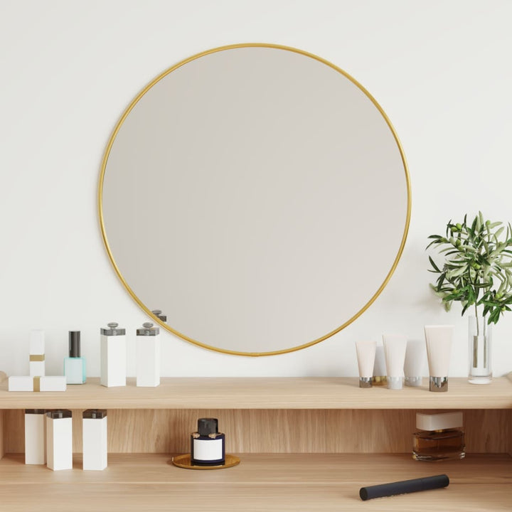Wandspiegel rond ø˜50 cm goudkleurig