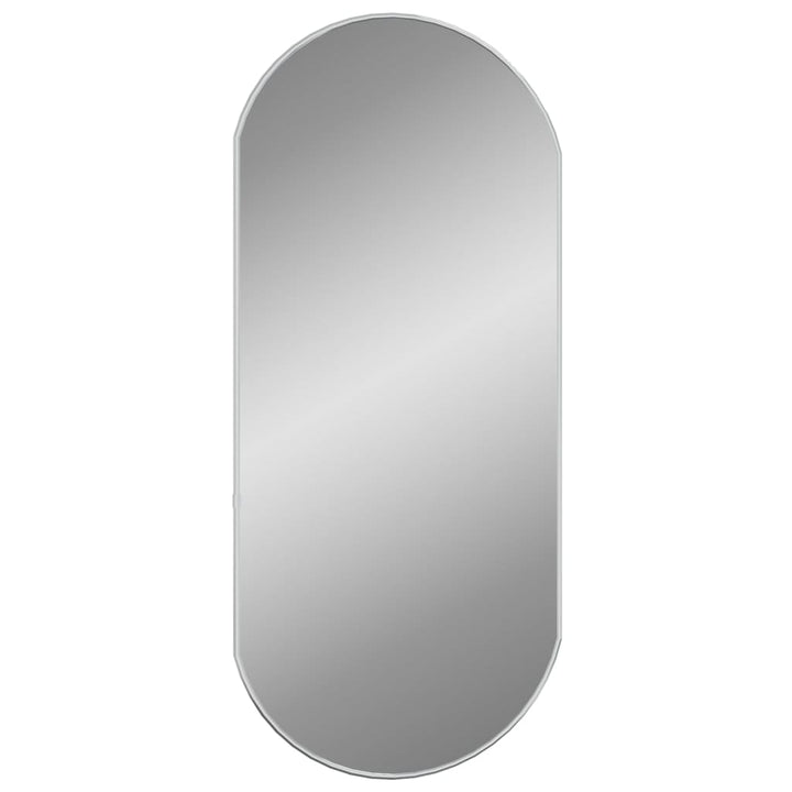 Wandspiegel 80x35 cm ovaal zilverkleurig